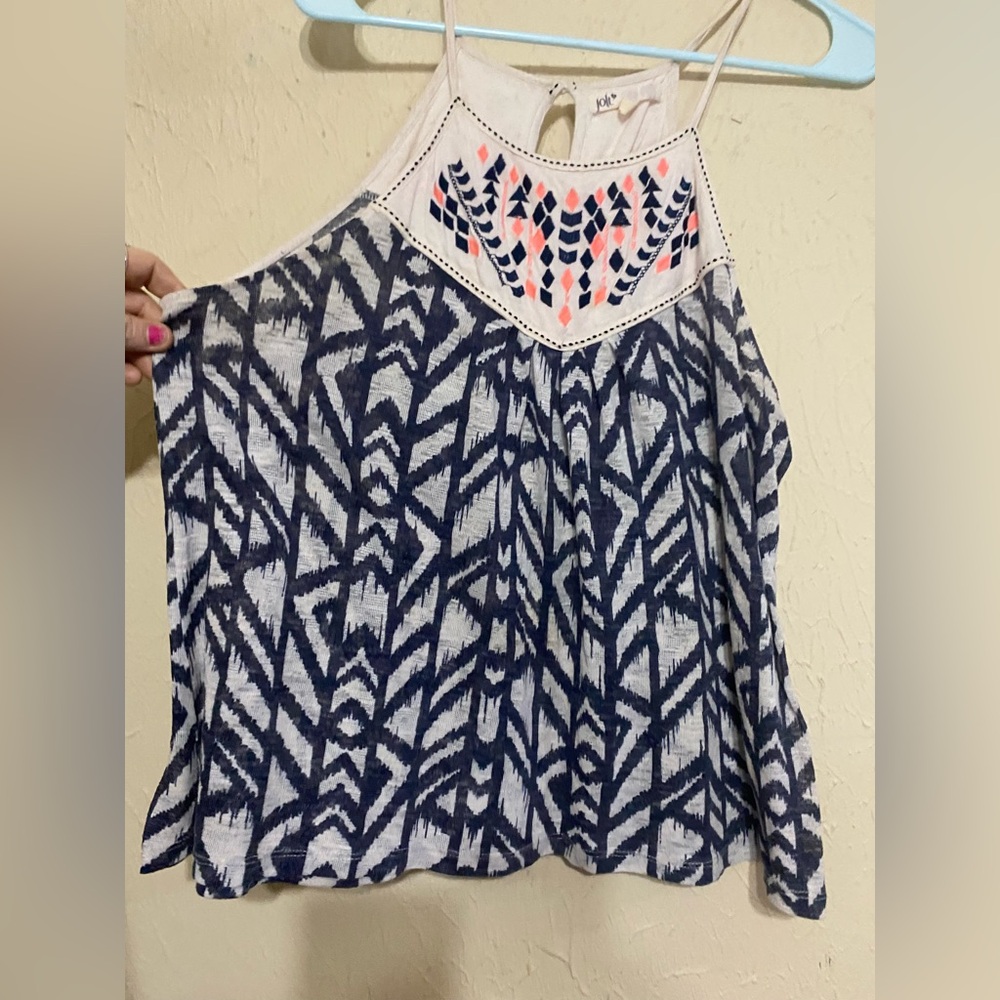 Jolt Cream&Blue Tank Top size XL